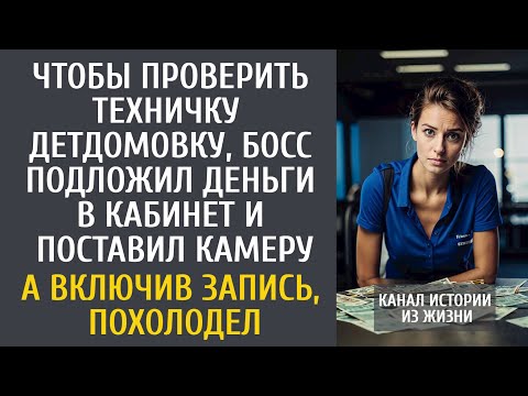 Видео: Чтобы проверить техничку-детдомовку, босс подложил деньги в кабинет и поставил камеру…