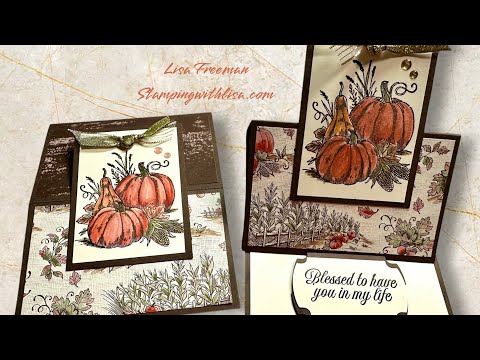 Видео: Очень простая осенняя мольбертная открытка!