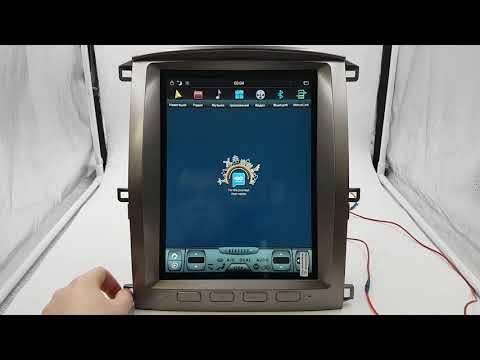 Видео: Штатная магнитола в стиле Tesla Toyota Land Cruiser 100 (2002-2007) Android CF-3205N