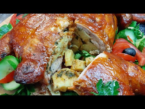 Видео: Бескостная фаршированная курица. Бизнес на кухне. Пасхальное меню. Продажи в праздники.