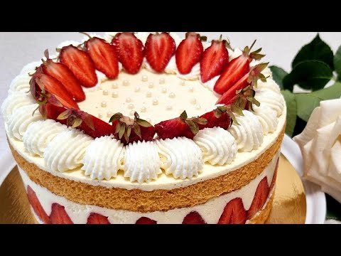 Видео: Знаменитый торт Фрезье /Cake with strawberries and ice cream flavor
