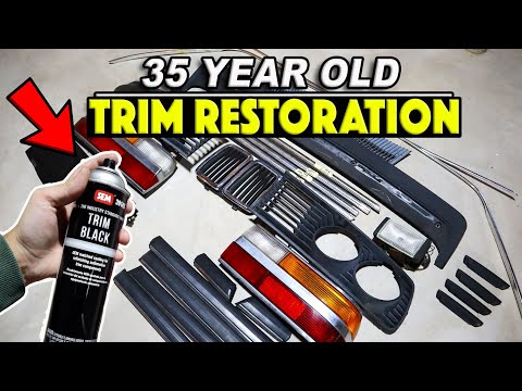 Видео: Восстановление пластиковых элементов отделки и полировка хрома на BMW E28/E30 || Garage Build PT6