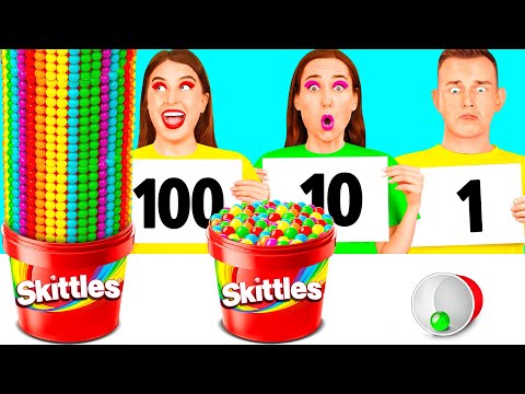 Видео: 100 Слоев Еды Челлендж | Сумасшедшие Кулинарные Идеи от Fun Challenge