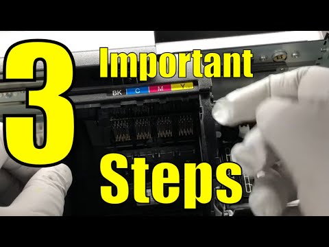 Видео: Замена печатающей головки Epson T1881 WorkForce WF-7710 7720 7110 7610 7620 3620 3640 T252