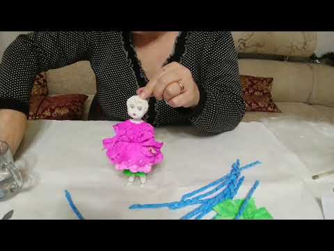 Видео: Ватная игрушка Мальвина. Мастер класс. Часть 3.Волосы.