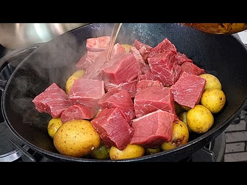 Видео: Как правильно жарить Мясо с Картошкой Чтобы Вкусно, Просто и Быстро