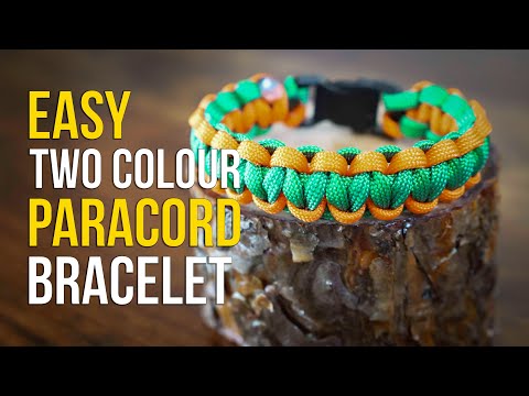 Видео: Легкий двухцветный браслет из паракорда | ЛЕГКИЙ БРАСЛЕТ ИЗ ПАРАКОРДА