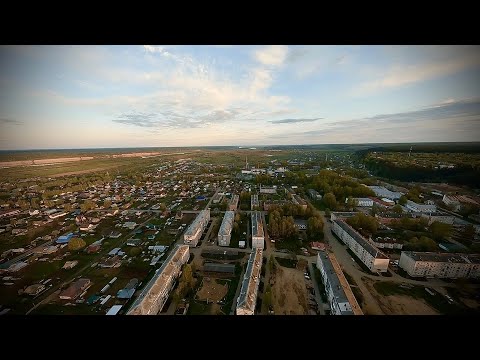 Видео: г.Красавино, первый теплый денек, закат, полет на дроне