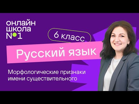 Видео: Морфологические признаки имени существительного. Видеоурок 5. Русский язык 6 класс