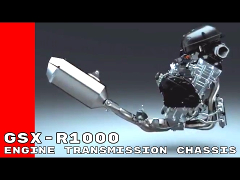 Видео: Двигатель, трансмиссия и конструкция шасси Suzuki GSX R1000 и R 2017 года