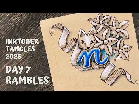 Видео: Inktober Tangles 2025 - День 7 - Rambles