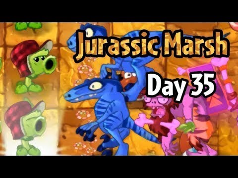 Видео: НОВЫЕ УРОВНИ Jurassic Marsh 34-35   -  Растения против Зомби 2 | Plants vs Zombies 2