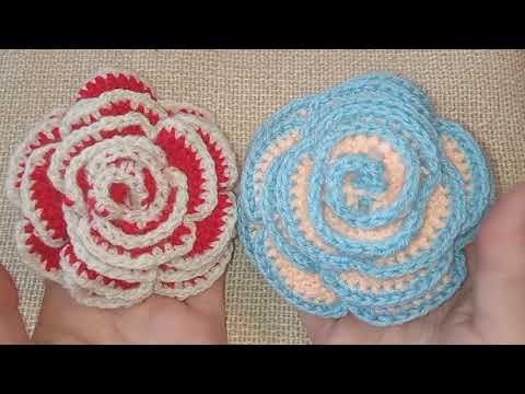 Видео: Вяжем розу. Очень просто. МК.