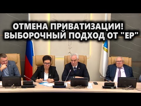 Видео: Отмена приватизации! Выборочный подход от "ЕР"