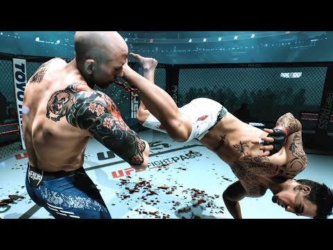 Видео: UFC 5 (4K 60FPS) Подборка брутальных нокаутов и нокдаунов №55