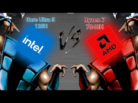 Видео: Сравнение INTEL Core Ultra 5 125H и AMD Ryzen 7 7840HS. Бенчмарки, тесты в играх и автономность.