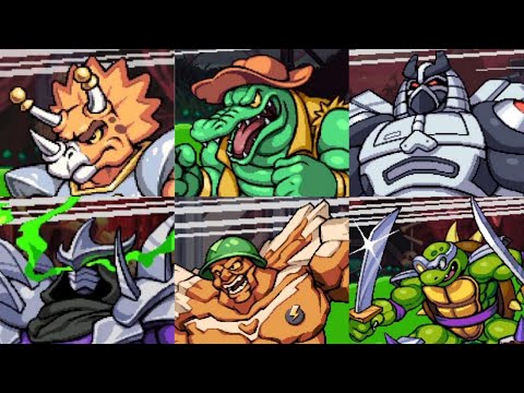 Видео: Все Боссы ЧЕРЕПАШКИ НИНДЗЯ TMNT: Shredder's Revenge - All Bosses