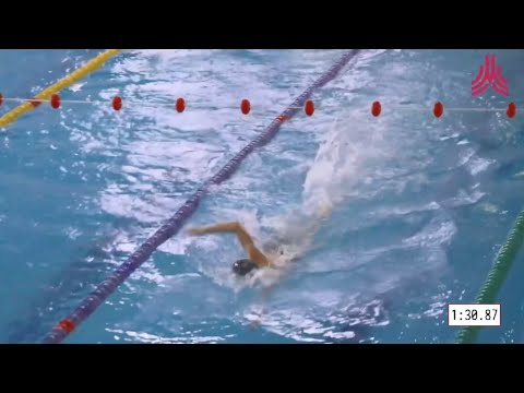 Видео: 200 кроль 2.01,72  Думцев Иннокентий, 6 дорожка, Первенство Москвы