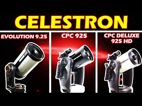 Видео: Celestron NexStar Evolution 9.25 против CPC 925 против CPC Deluxe 925 Edge HD