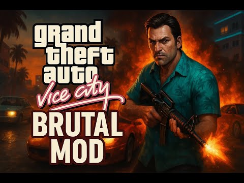 Видео: Grand Theft Auto Vice City Brutal Mod (BETA) Стрим №1