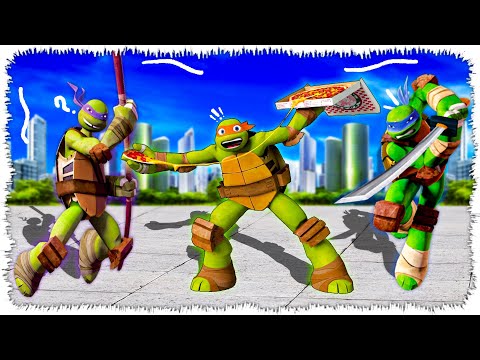 Видео: Күшті Тасбақалар қаланы құтқарды! (GTA V)