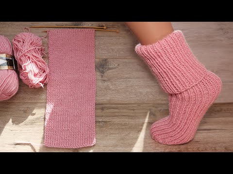 Видео: Носки для новичков на двух спицах 🧦 Knitting easy socks on two needles (tutorial for BEGINNER)