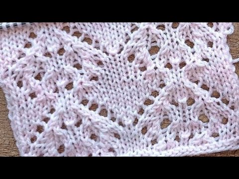 Видео: Рубрика "Узор от Нины". Ажурный узор спицами  для тонкой пряжи. 😍🥰😍  Knitting patterns for beginners