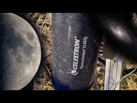 Видео: С телескопом Celestron 114/900 фотографирую галактику.