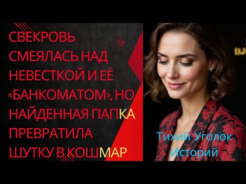Видео: Свекровь смеялась над невесткой и её «банкоматом», но найденная папка превратила шутку в кошмар…f3aq