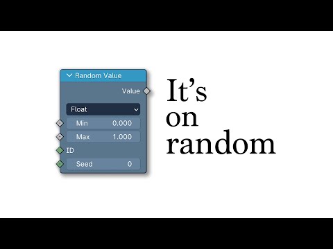 Видео: Анимированное руководство по узлу геометрии «Случайное значение» в Blender