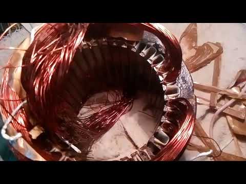Видео: Статор для ветряка из асиннхронника. The stator for the windmill asynchronous..