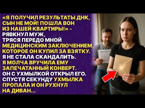 Видео: Муж подделал справку, что ребёнок не его, и выгнал меня за дверь  Но его план не сработал когда