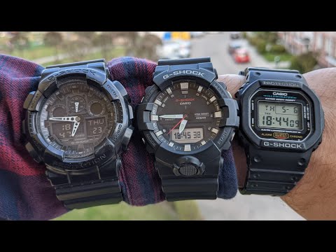 Видео: G-SHOCK GA-800 VS GA-100, DW-5600. Обзор+сравнение