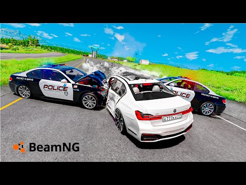 Видео: БЕЗУМНАЯ ПОГОНЯ ЗА BMW 760i В BEAMNG DRIVE!