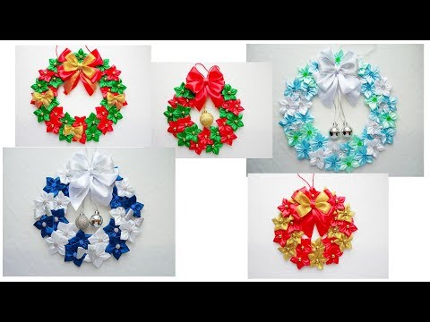 Видео: Новогодний венок из лент легко и просто