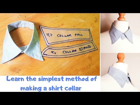 Видео: Как сделать воротник рубашки | Построение выкройки | Раскрой и пошив воротника рубашки