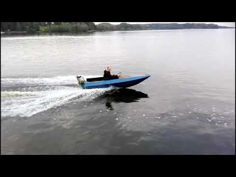 Видео: Лодочный электромотр ветерок 5К испытание на каркасной лодке из фанеры