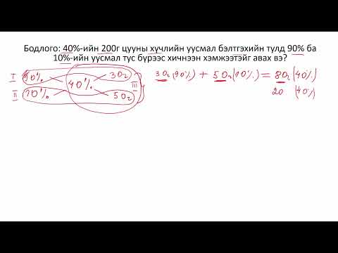 Видео: Холихын дүрэм /процентын концентраци/
