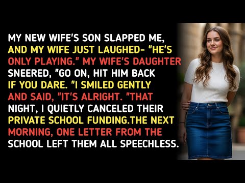 Видео: Сын моей новой жены дал мне пощёчину, а моя жена только рассмеялась: «Он просто играет». Дочь мое...