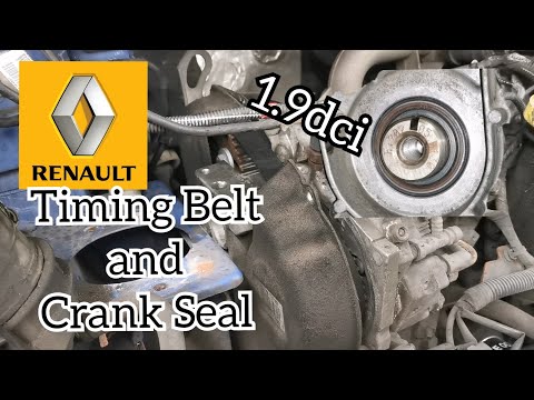 Видео: Renault Trafic 1.9dci F9Q, натяжение ремня ГРМ и сальник коленвала. Nissan, Vauxhall/Opel, Suzuki