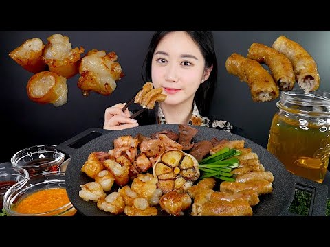 Видео: МУКБАНГ Говяжьи Кишки На Гриле😋 *Гопчанг | Real Sound MUKBANG | АСМР | EATING SOUND