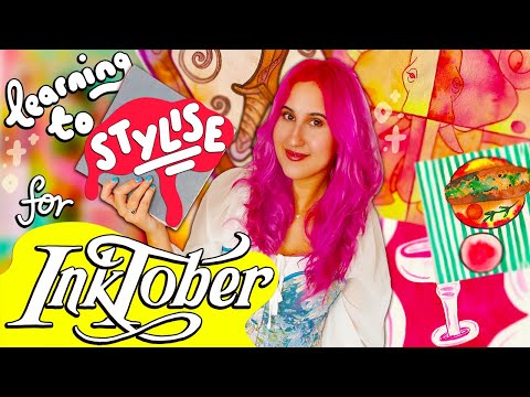 Видео: День из моей жизни... Inktober продолжается! (7 художественных подсказок, эксперименты с чернилам...