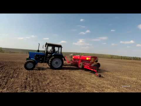 Видео: Сев озимых по сои 2019г, МТЗ-82+ СЗ- 4.2, от "Техника Сервис".