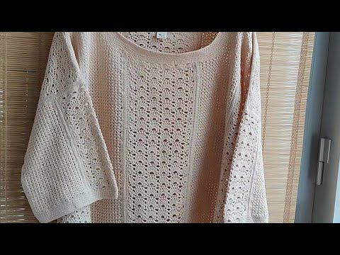 Видео: Хлопковая футболка крючком по мотивам  Dolce Gabbana #Дольче Габбана 
