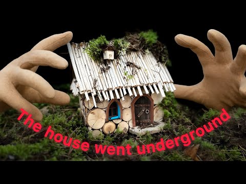 Видео: Я делаю мини-домик из картона и палочек. Мини-шоу: домик провалился под землю