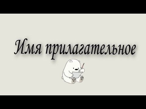 Видео: Имя прилагательное