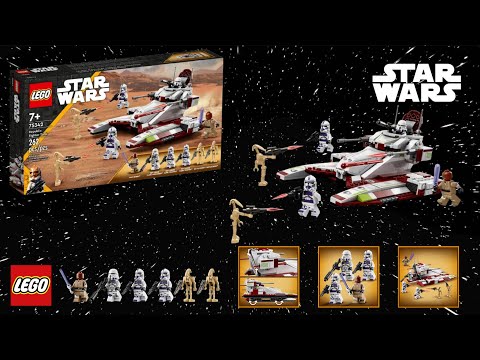 Видео: LEGO Star Wars Бойовий танк Республіки (75342)