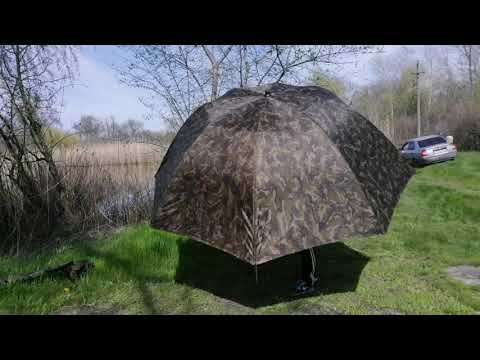 Видео: Зонт Fox Camo Brolly 60" . Обзор. Карпфишинг.