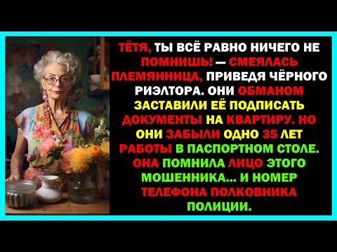 Видео: «Ты старая и всё путаешь!» — кричала племянница, подсовывая бумаги на дом  Её ответ нашёл полковник