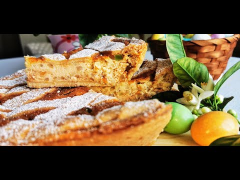 Видео: Пастиера наполетана - традиционен десерт с крем от жито и рикота. Италианска кухня.